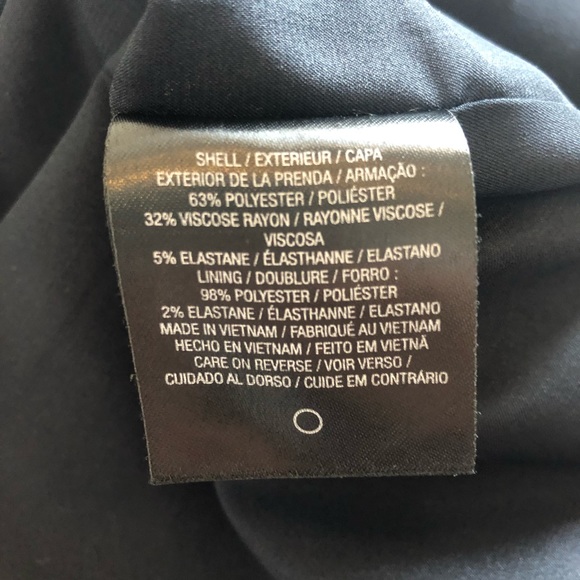 Navy Blue V Neck Tahari ASL Sheath Dress Size 4 - Picture 2 of 2